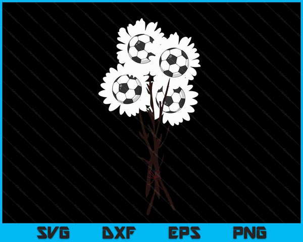 Valentine's Mother's Day Football Flower Bouquet Pretty SVG PNG Digital Cutting Files