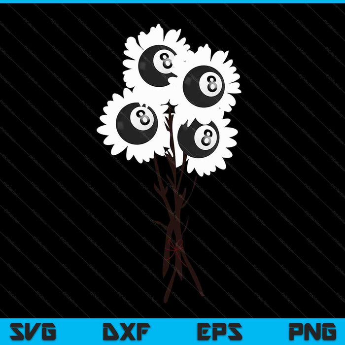 Valentine's Mother's Day pool ball flower bouquet pretty SVG cut file