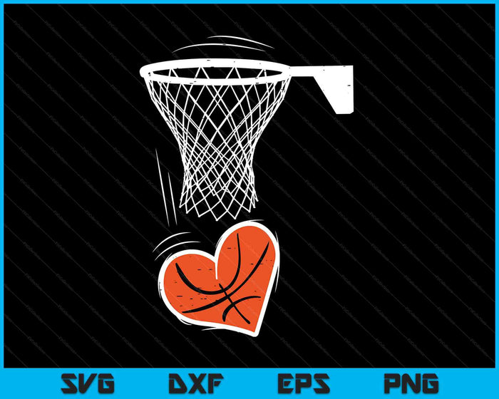 Valentines Day Basketball Heart SVG PNG Digital Printable Files