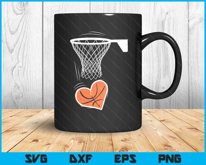 Valentines Day Basketball Heart SVG PNG Digital Printable Files