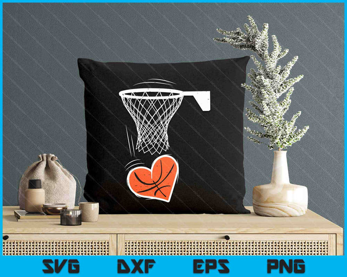 Valentines Day Basketball Heart SVG PNG Digital Printable Files