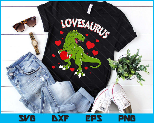 Valentines Day Dinosaur Lovesaurus T Rex Boys Men Love Heart SVG PNG Digital Printable Files