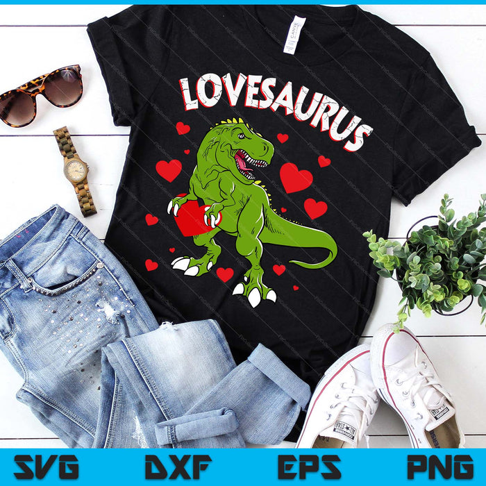 Valentines Day Dinosaur Lovesaurus T Rex Boys Men Love Heart SVG PNG Digital Printable Files