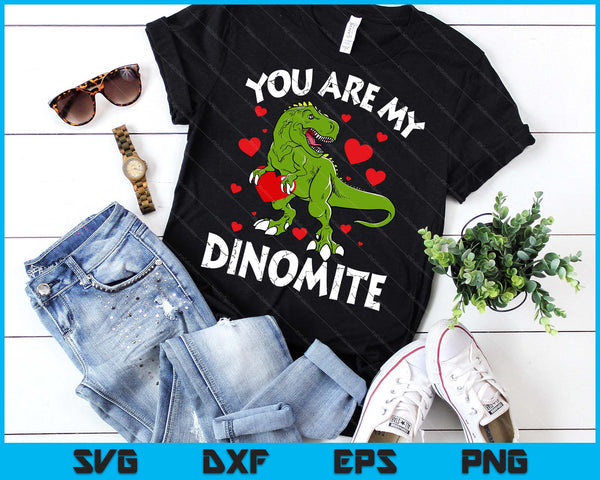 Valentines Day Dinosaur You Are My Dinomite T Rex Boys SVG PNG Digital Printable Files