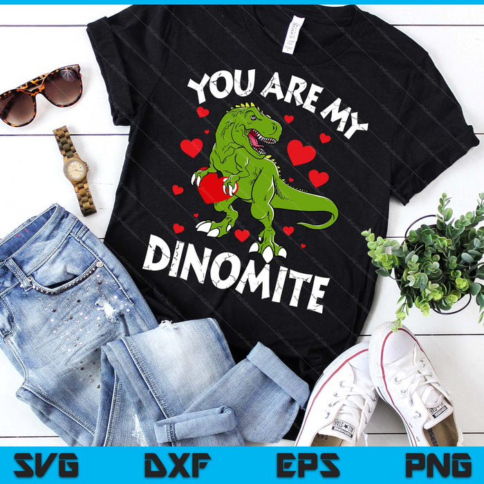 Valentines Day Dinosaur You Are My Dinomite T Rex Boys SVG PNG Digital Printable Files