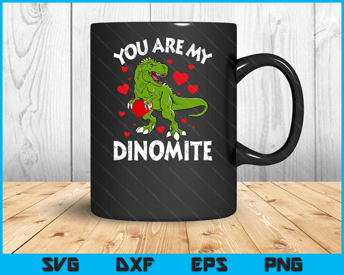 Valentines Day Dinosaur You Are My Dinomite T Rex Boys SVG PNG Digital Printable Files