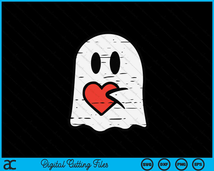 Valentines Day Ghost Heart Pocket Cute My Boo SVG PNG Digital Printable Files