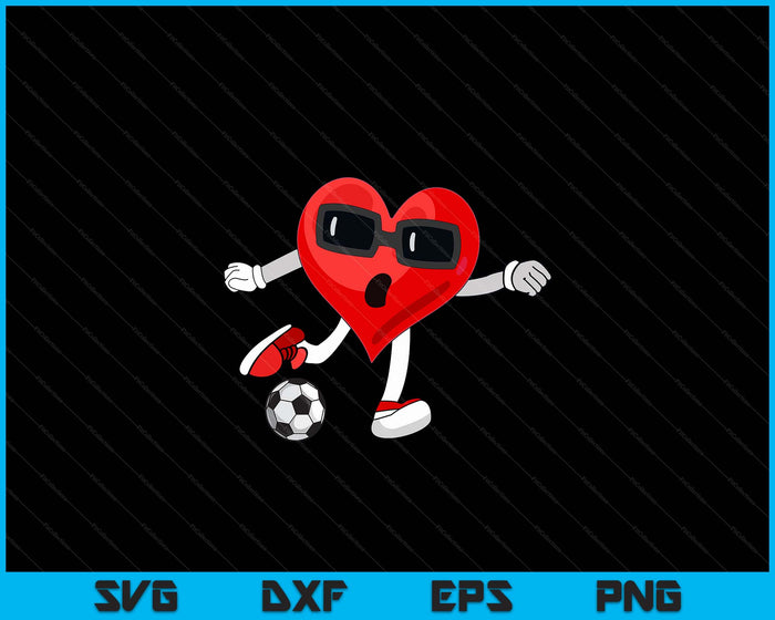 Valentijnsdag hart dunking voetbal jongens meisjes kinderen SVG PNG digitale afdrukbare bestanden