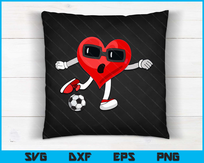 Valentines Day Heart Dunking Football Boys Girls Kids SVG PNG Digital Printable Files