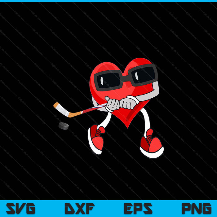 Valentines Day heart dunking hocke SVG cut file