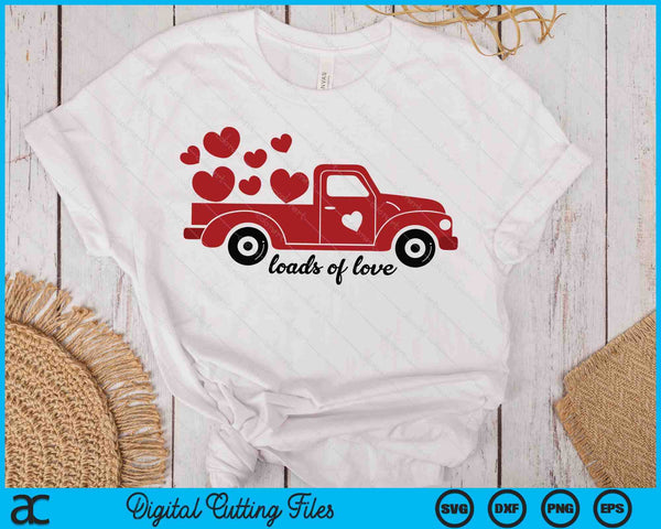 Valentines Day Vintage Red Truck SVG PNG Digital Printable Files