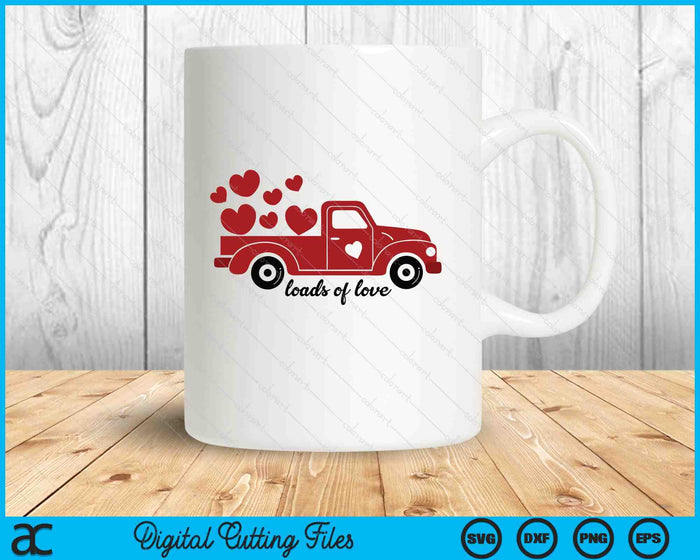 Valentines Day Vintage Red Truck SVG PNG Digital Printable Files