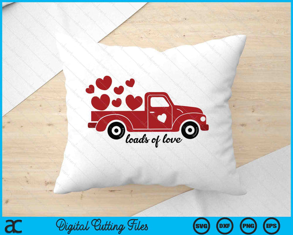 Valentines Day Vintage Red Truck SVG PNG Digital Printable Files