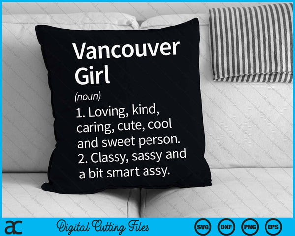Vancouver Girl WA Washington Home Roots SVG PNG Cutting Printable Files