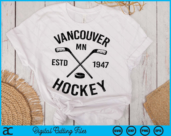 Vancouver Minnesota Ice Hockey Sticks Vintage Gift SVG PNG Digital Cutting Files