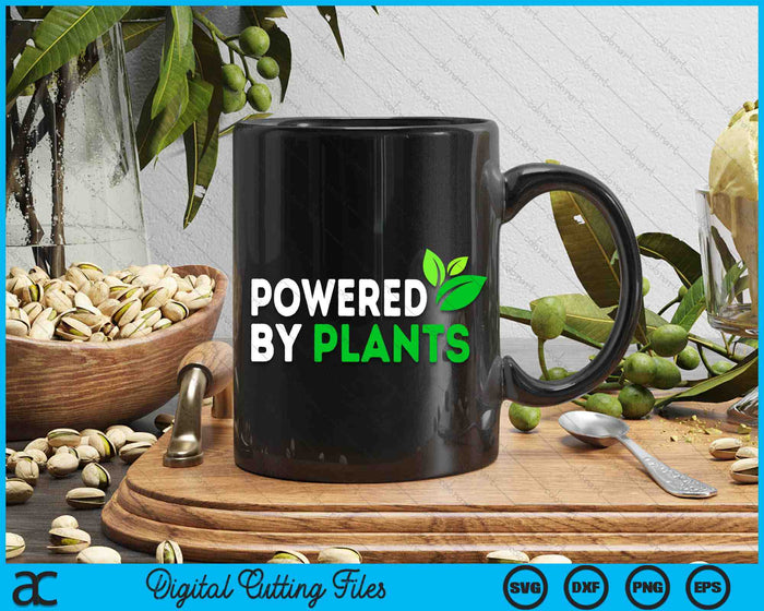 Vegan Vegitarian Powered By Plants SVG PNG Digital Printable Files