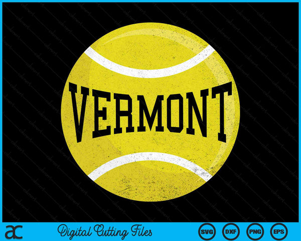 Vermont Tennis Fan SVG PNG Digital Cutting Files