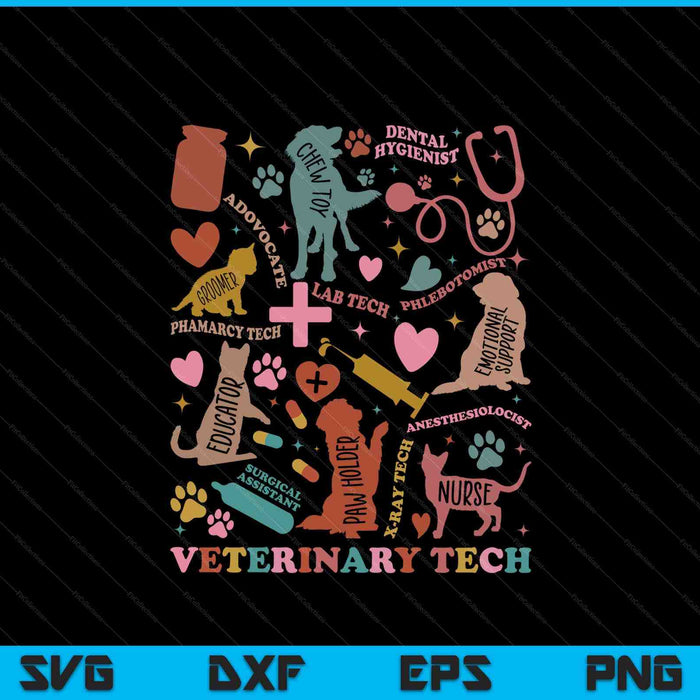 Vet tech veterinary technician medicine veterinarian animal SVG cut file