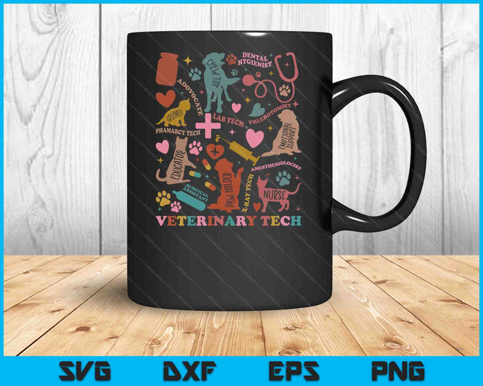 Vet Tech Veterinary Technician Medicine Veterinarian Animal SVG PNG Digital Printable Files