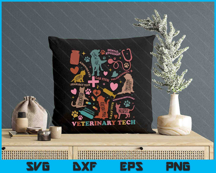 Vet Tech Veterinary Technician Medicine Veterinarian Animal SVG PNG Digital Printable Files