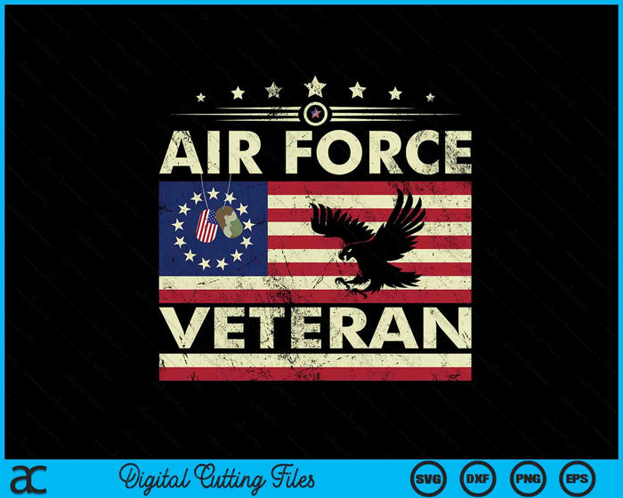 Veteran US Air Force American Betsy Ross Flag SVG PNG Digital Printable Files