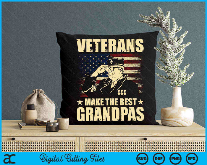 Veteranen maken de beste opa's Patriottische Amerikaanse veteraan SVG PNG digitale afdrukbare bestanden