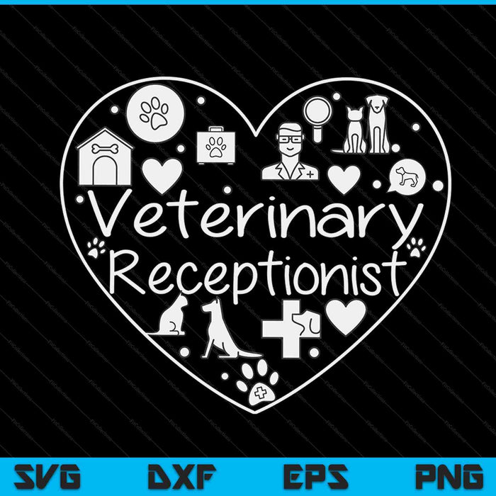 Veterinary Receptionist Veterinarian Vet Tech Assistant SVG PNG Digital Cutting Files