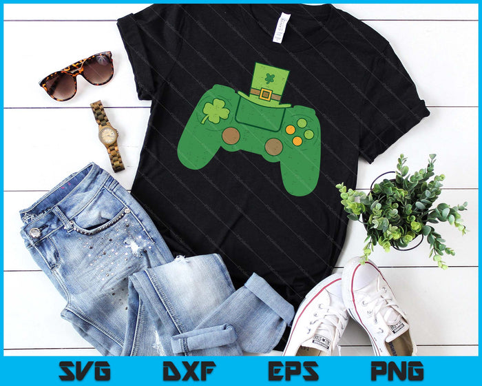 Video Game Controller Irish Gamer Boys St Patricks Day SVG PNG Digital Printable Files