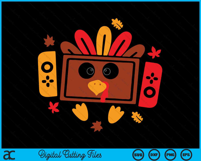 Video Games Thanksgiving Turkey Gamer Gaming SVG PNG Digital Printable Files