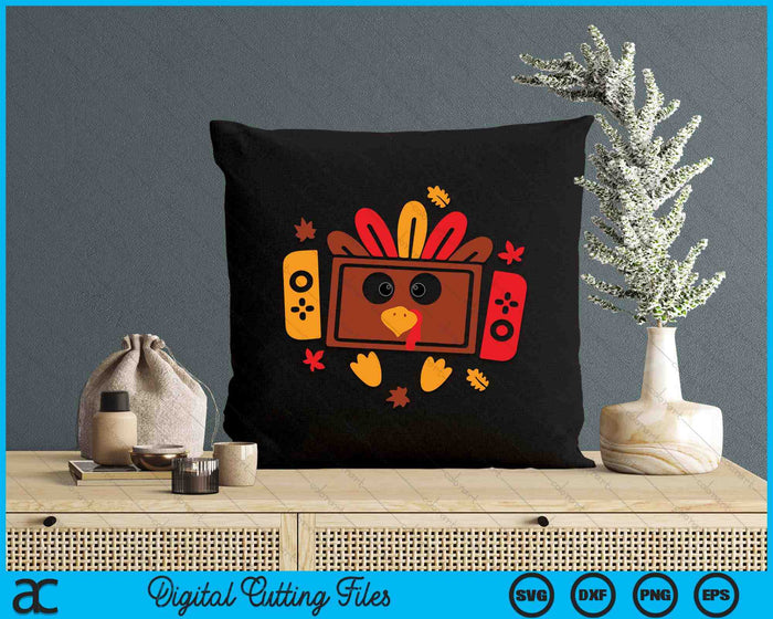 Video Games Thanksgiving Turkey Gamer Gaming SVG PNG Digital Printable Files