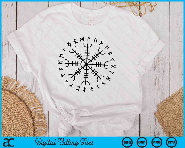 Viking Norse Mythology Magic Viking Compass Vegvisir Symbol SVG PNG Digital Cutting Files