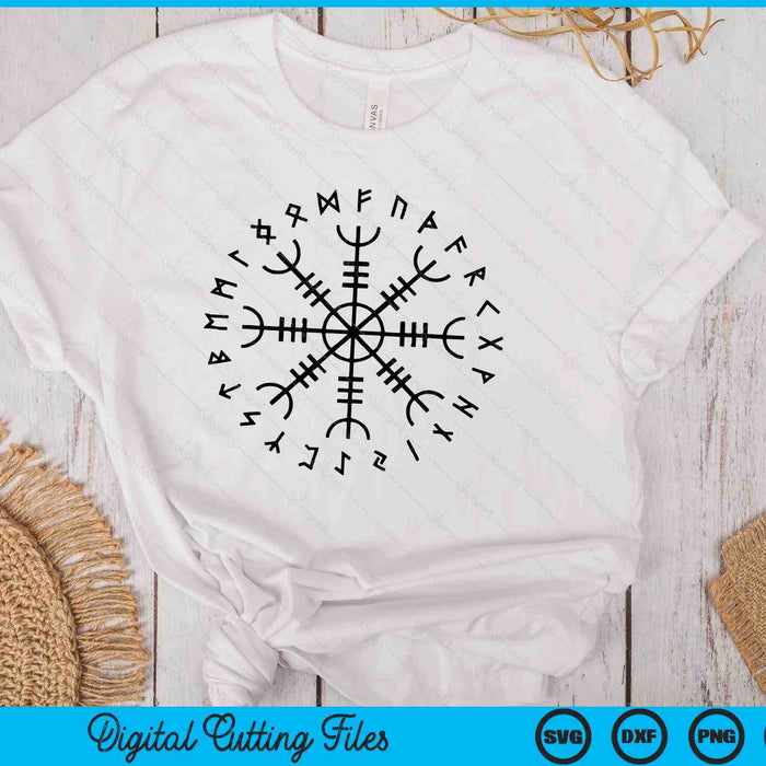 Viking Norse Mythology Magic Viking Compass Vegvisir Symbol SVG PNG Digital Cutting Files