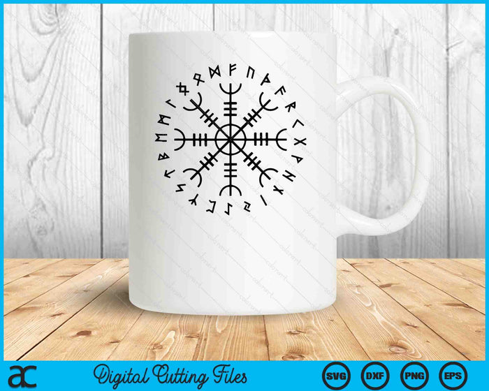 Viking Norse Mythology Magic Viking Compass Vegvisir Symbol SVG PNG Digital Cutting Files