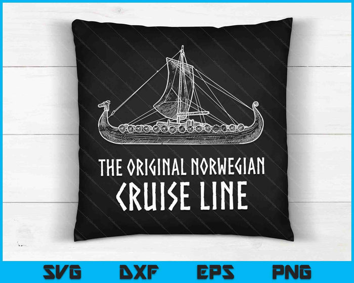 Viking Ship Cruise Line T-Shirt - Odin And Valhalla SVG PNG Digital Cutting Files