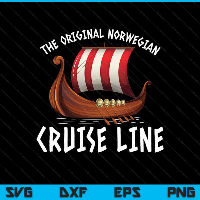 Viking Ship Cruise Norwegian Line SVG PNG Digital Cutting Files
