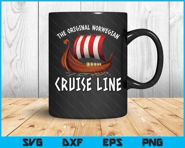 Viking Ship Cruise Norwegian Line SVG PNG Digital Cutting Files