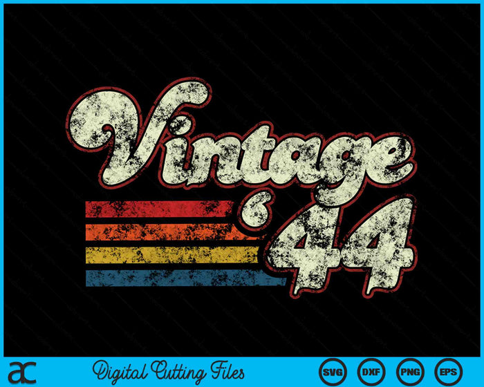 Vintage 1944 80 Birthday SVG PNG Digital Cutting Files