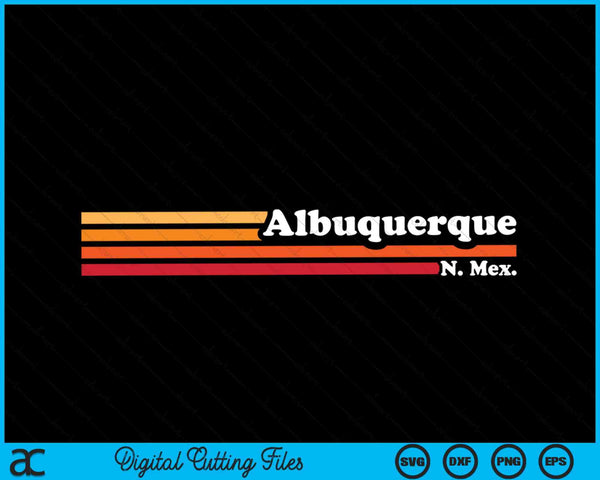 Vintage 1980s style Albuquerque New Mexico SVG cut file