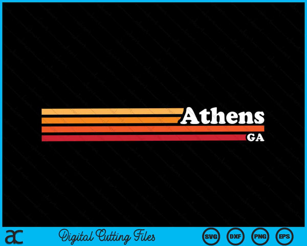 Vintage 1980s style Athens Georgia SVG cut file