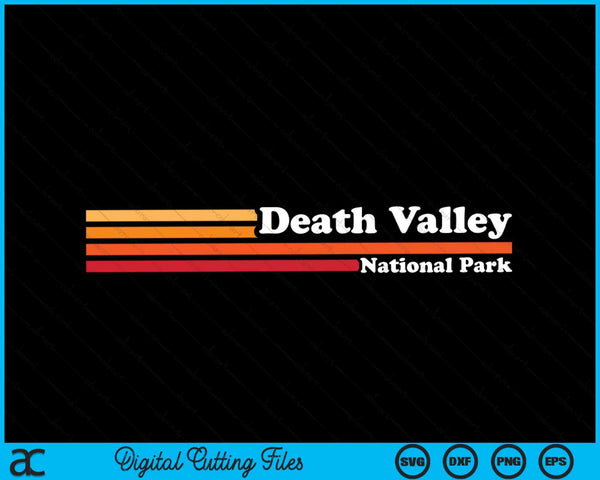 Vintage jaren 1980 grafische stijl Death Valley National Park SVG PNG digitaal snijden-bestand