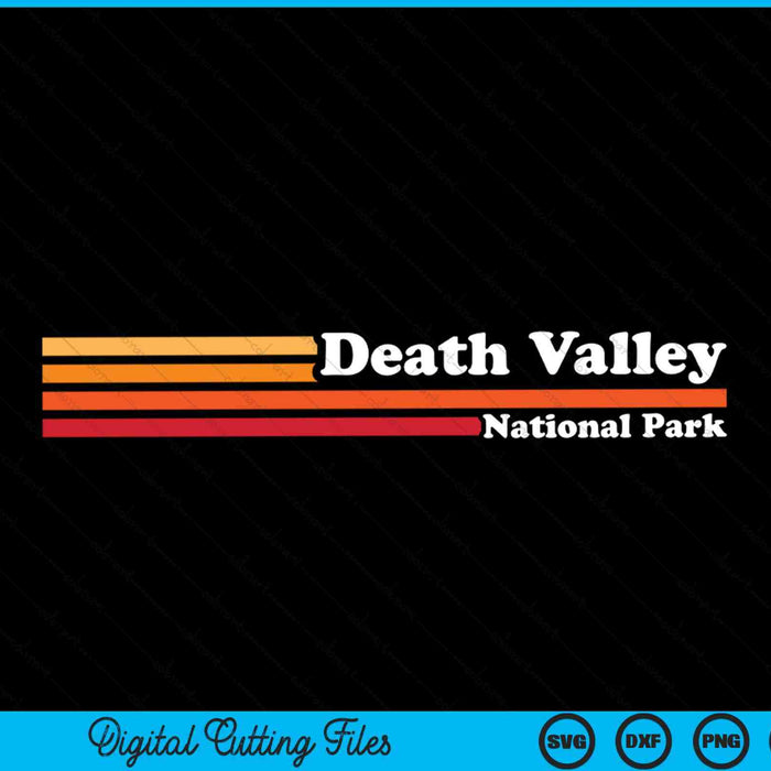 Vintage 1980 Estilo gráfico Parque Nacional Death Valley SVG PNG Archivo de corte digital