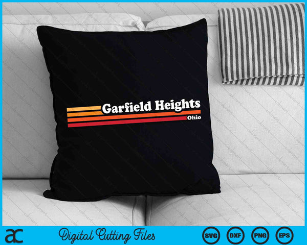 Vintage jaren 1980 grafische stijl Garfield Heights Ohio SVG PNG digitale snijbestanden