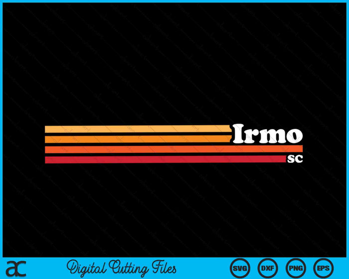 Vintage jaren 1980 grafische stijl Irmo South Carolina SVG PNG snijden afdrukbare bestanden