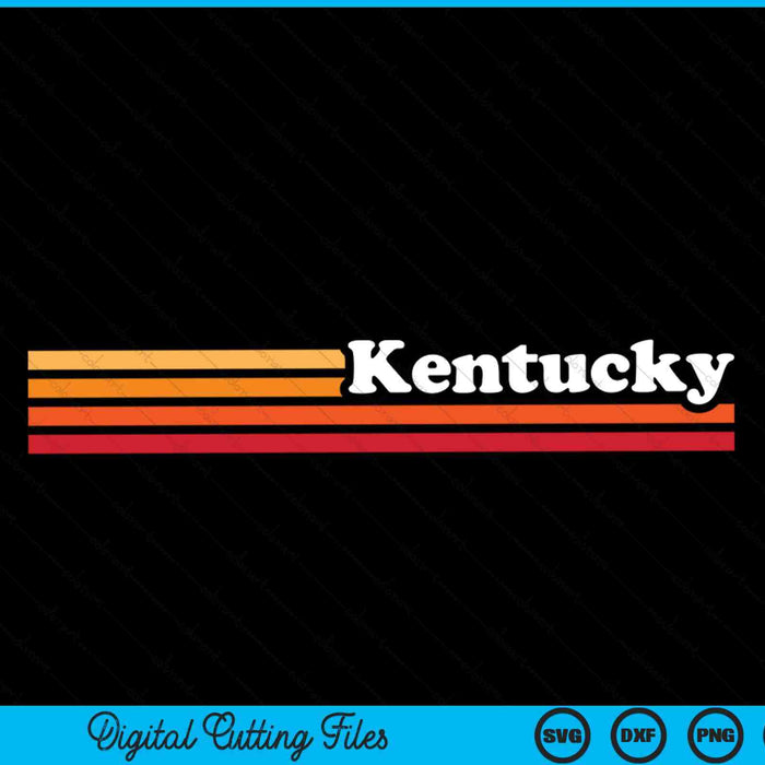 Vintage 1980s estilo gráfico Kentucky SVG PNG cortando archivos imprimibles