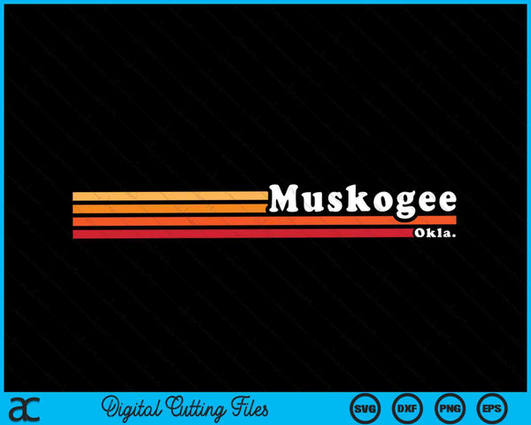 Vintage 1980s Graphic Style Mustang Oklahoma SVG PNG Digital Cutting File