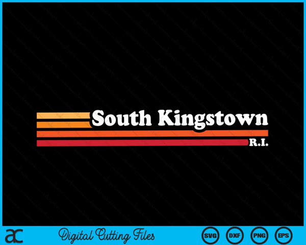Vintage 1980 Estilo gráfico South Kingstown Rhode Island SVG PNG Archivo de corte digital