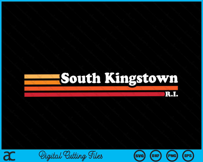 Vintage 1980 Estilo gráfico South Kingstown Rhode Island SVG PNG Archivo de corte digital