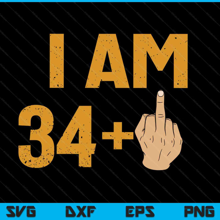 Vintage 35th birthday retro 35 years old SVG cut file