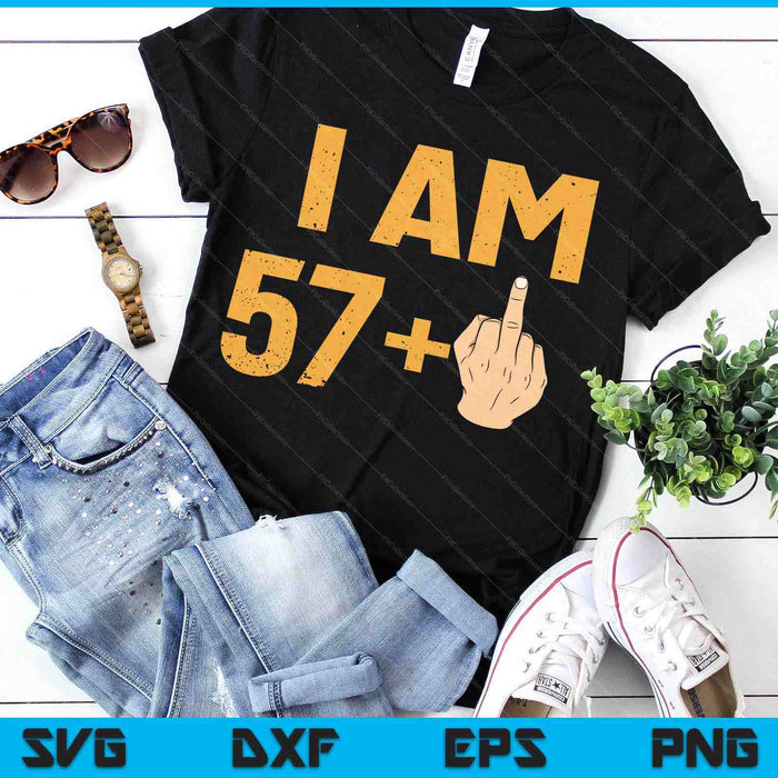 Vintage 58th Birthday Men Women Retro 58 Years Old SVG PNG Digital Printable Files