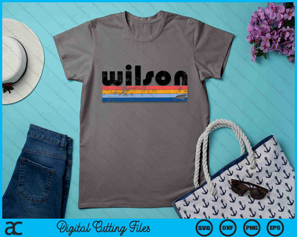 Vintage 80s Style Wilson NC SVG PNG Digital Printable Files